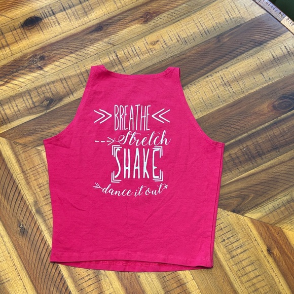 Pink Celebrity dance Convention cropped Tank Top - Picture 2 of 3